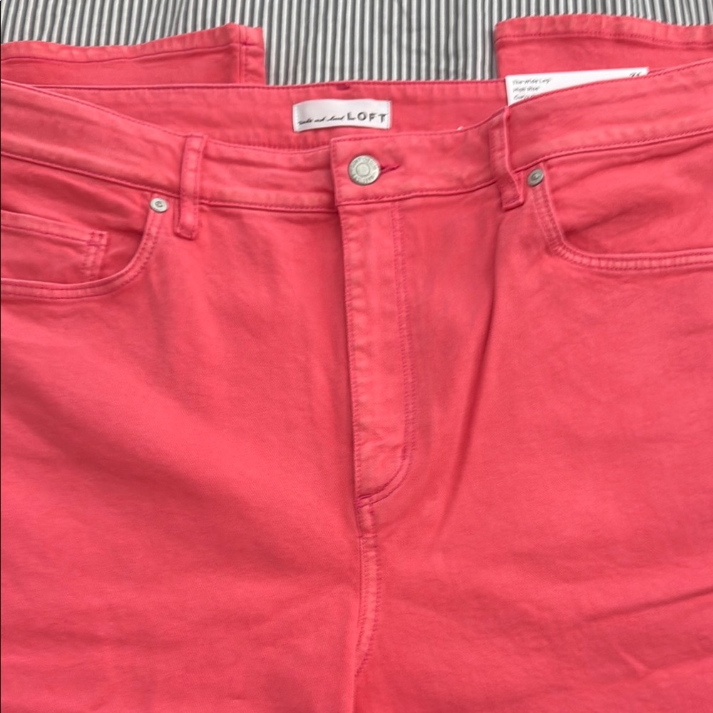 LOFT Pink High Rise Jeans